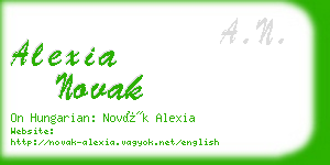 alexia novak business card